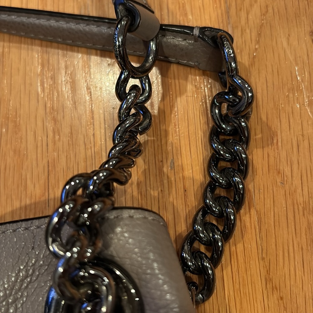 Coach Gray Leather Tote Bag - Picture 4 of 9